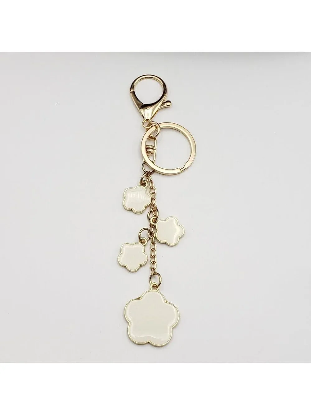 Authentic Louis Vuitton Lock & Key with Unbranded Flower Charm, Keychain